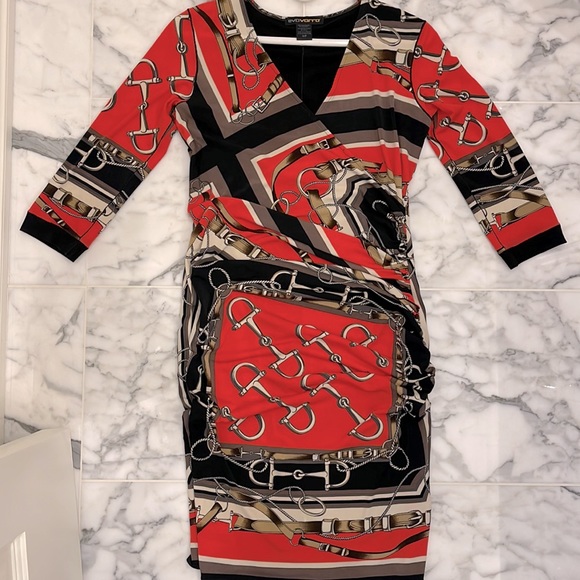 Equestrian print wrap dress - Picture 1 of 7